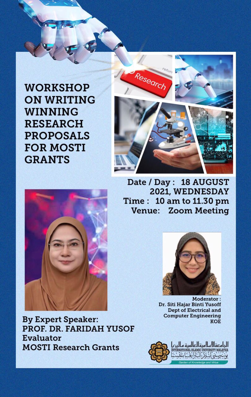 WORKSHOP ON WRITING WINNING RESEARCH PROPOSALS FOR MOSTI GRANTS