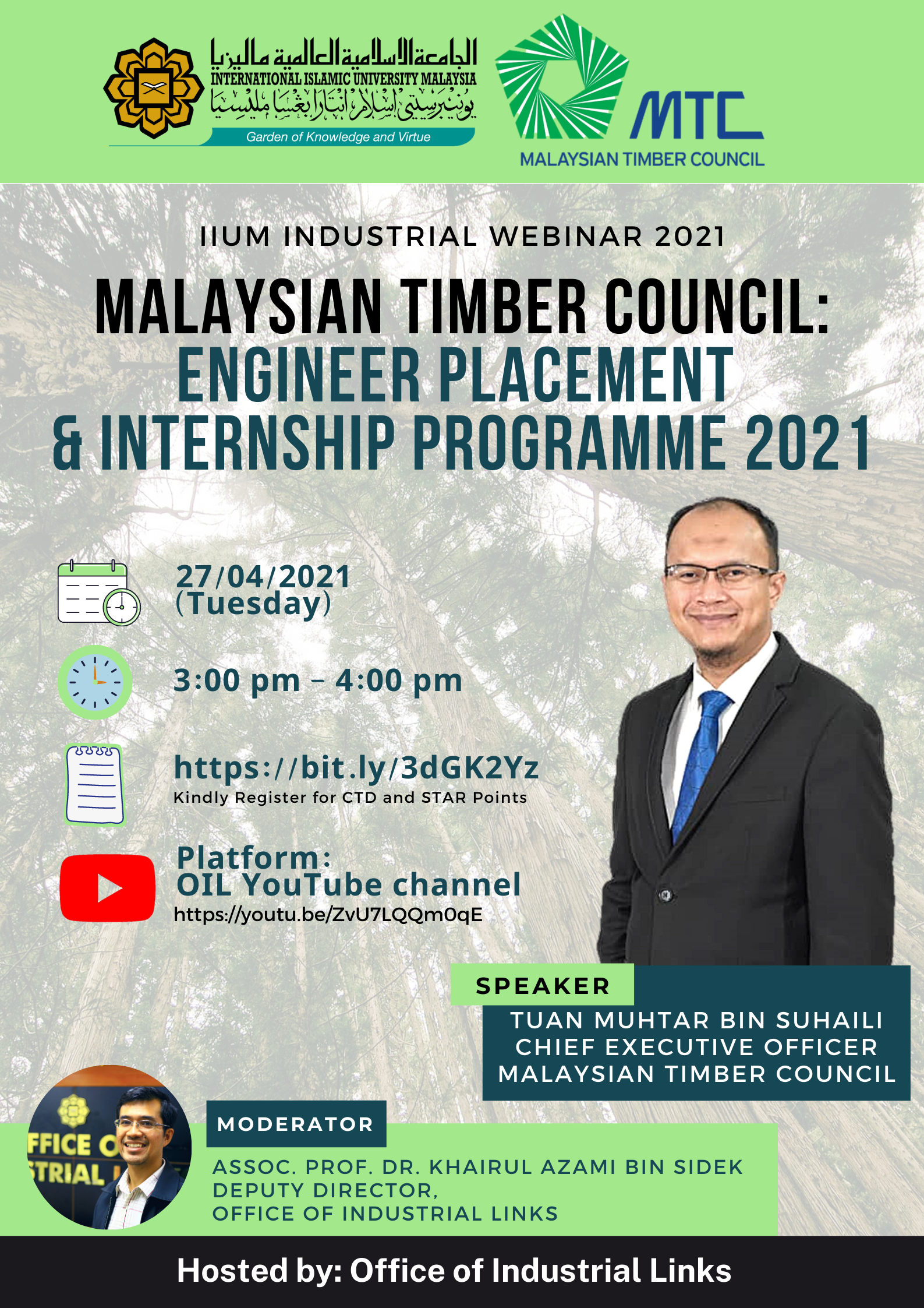 Malaysian Timber Council Engineer Placement & Internship Programme 2021