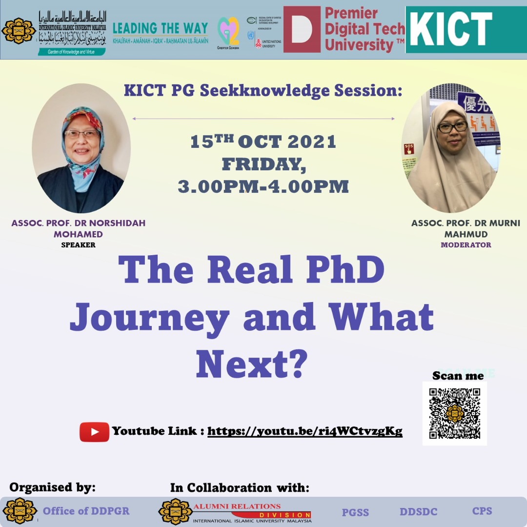 PG SeekKnowledge Session on "The Real PhD Journey and What Next?"