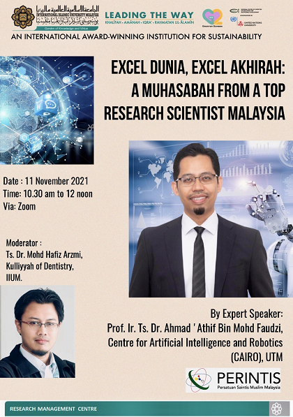 EXCEL DUNIA, EXCEL AKHIRAH: A MUHASABAH FROM A TOP RESEARCH SCIENTIST MALAYSIA
