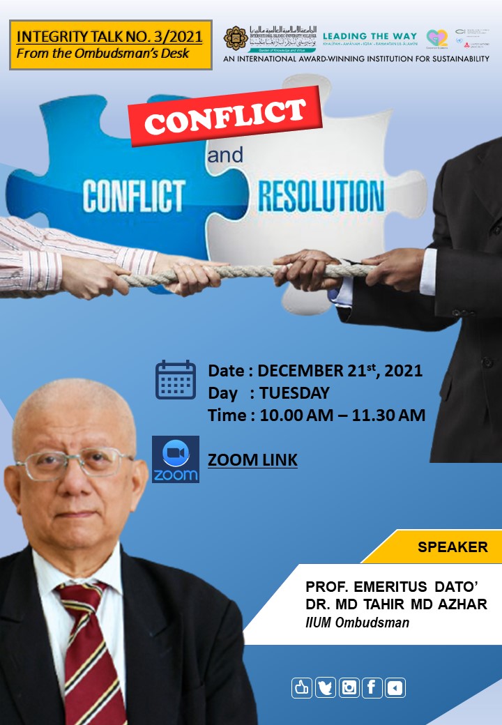 Integrity Talk on Conflict and Conflict Resolution