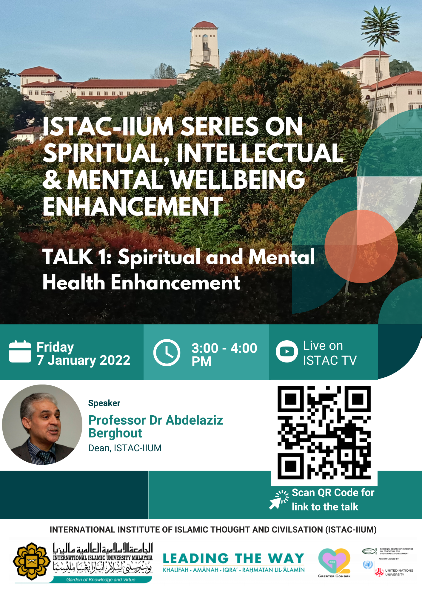ISTAC-IIUM SPIRITUAL AND MENTAL HEALTH TALK SERIES - TALK 1