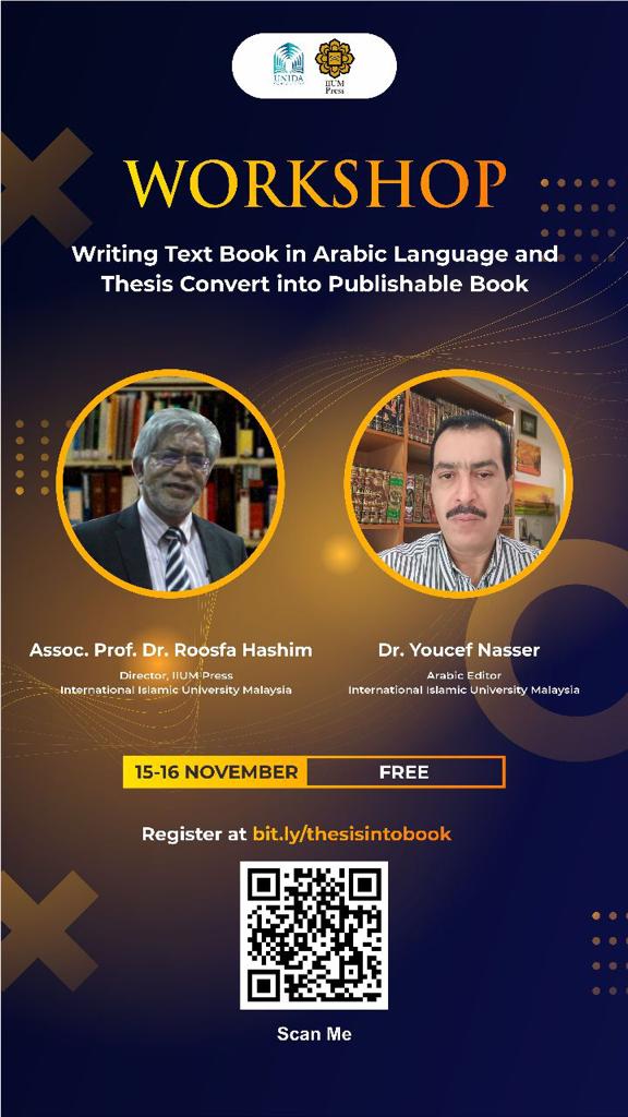 WORKSHOP: Writing Text Book in Arabic Language and Thesis Convert into Publishable Book