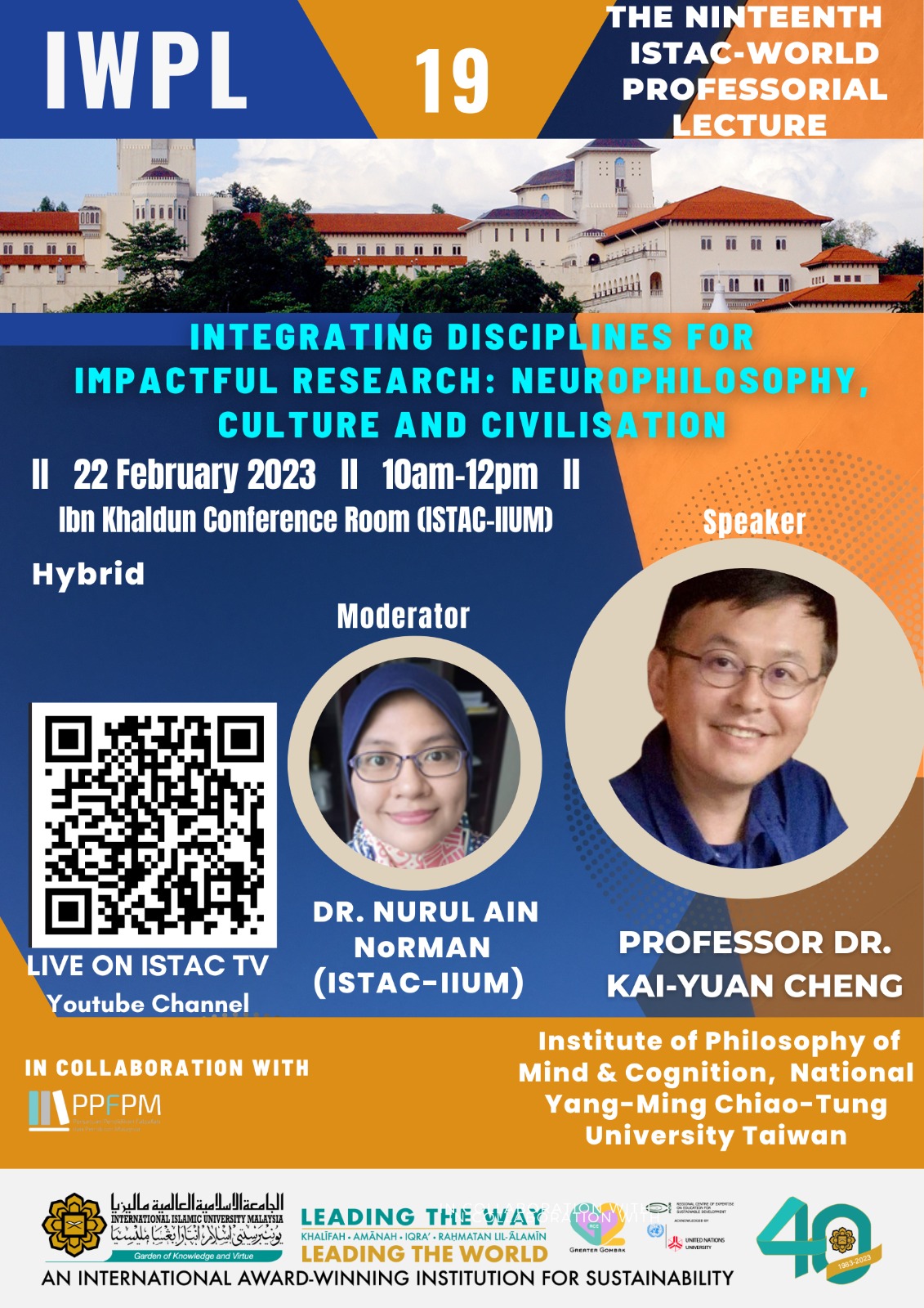 IWPL 19 - THE NINETEENTH ISTAC-WORLD PROFESSORIAL LECTURE