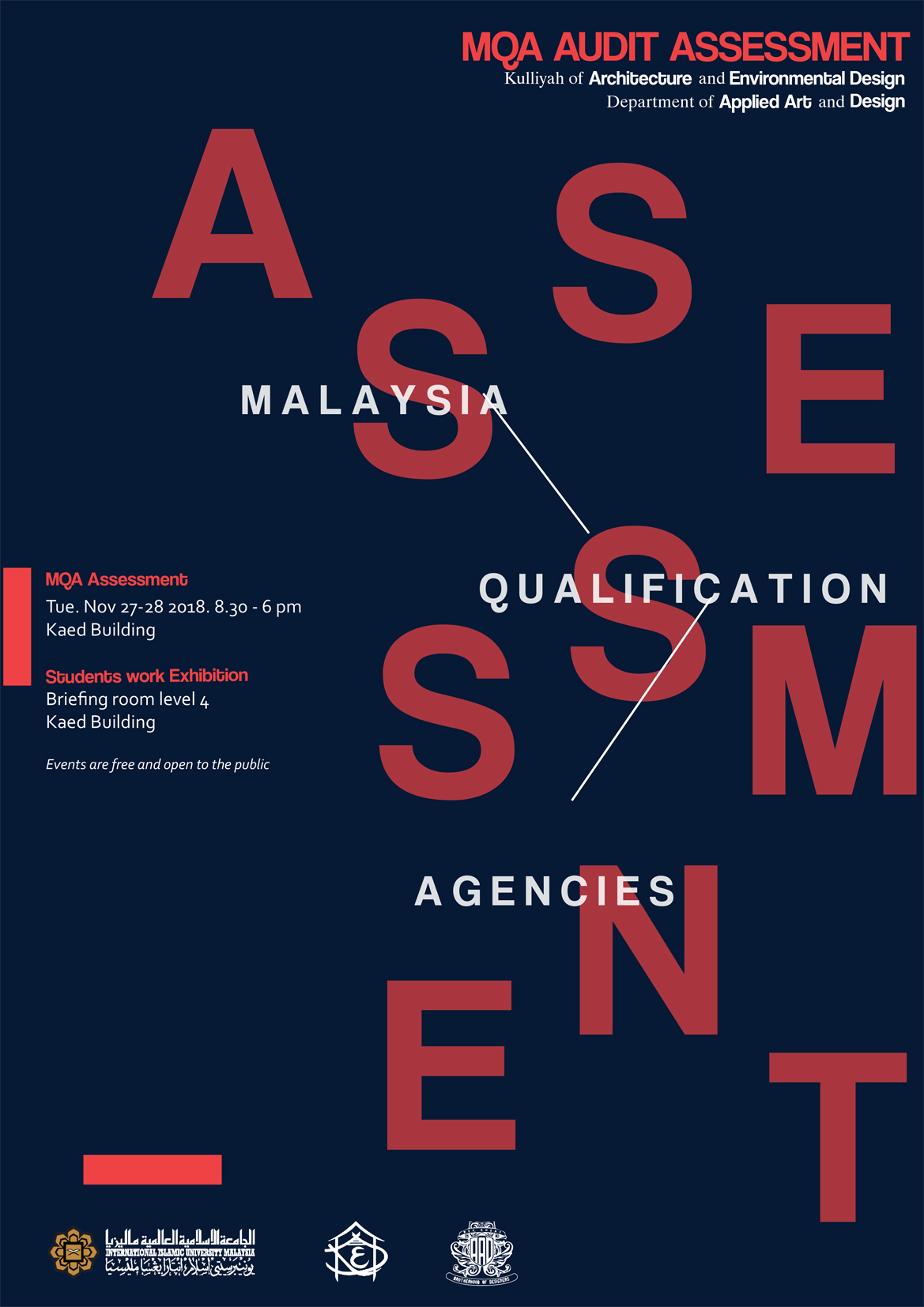 MQA Audit Assessment 2018 for Depatment of Applied Arts and Design