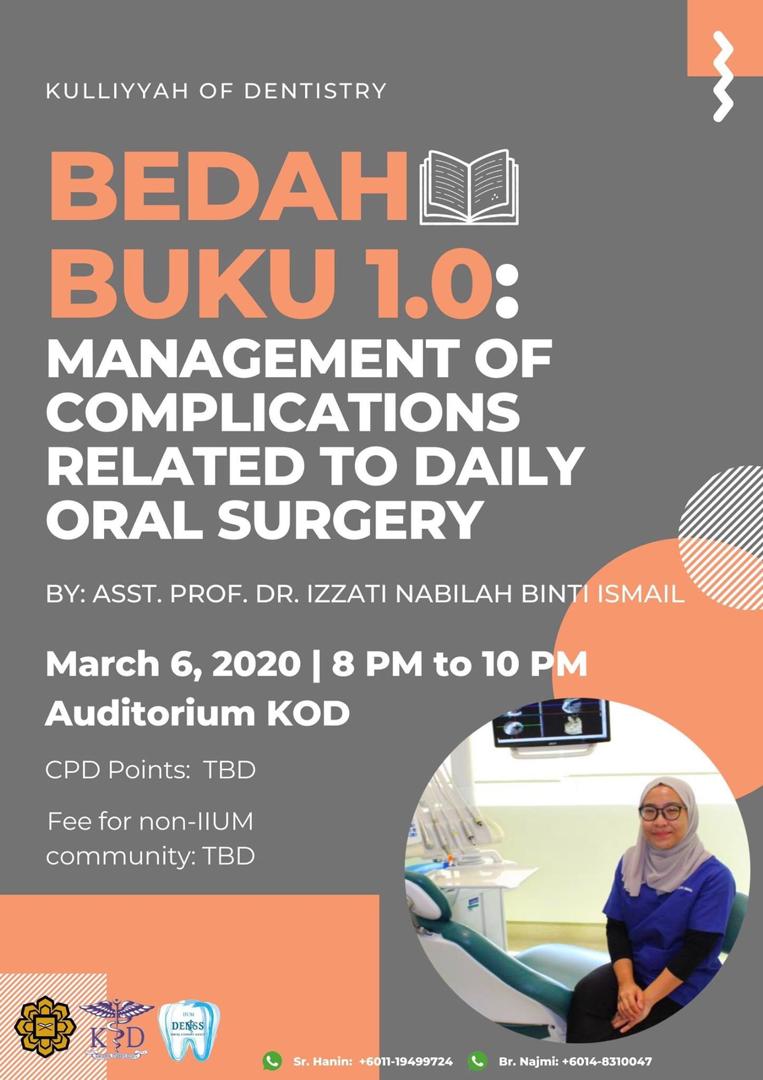 Bedah Buku 1.0: Management of Complications Related to Daily Oral Surgery