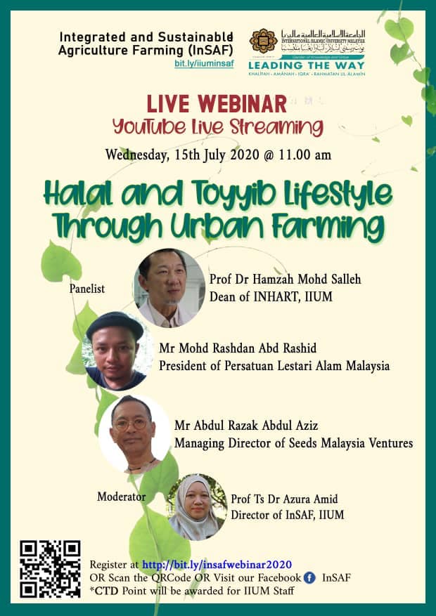 InSAF Live Webinar: Halal and Toyyib Lifestyle through Urban Farming